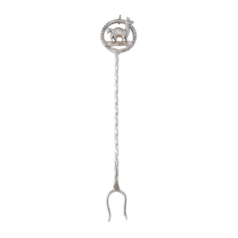 Vintage Sterling Silver 925 Animal Alpaca Party Hors d'Oeuvres Fork